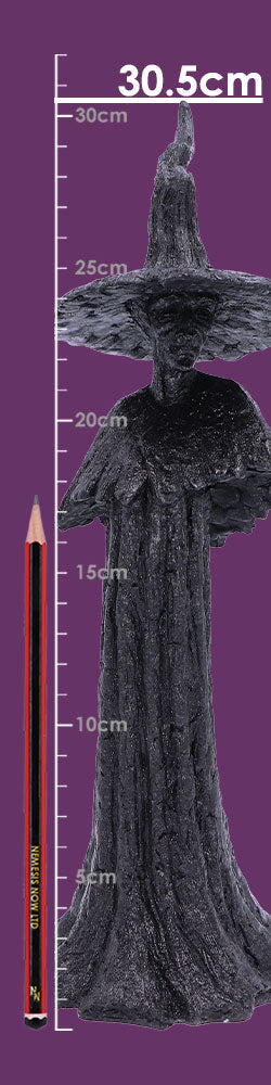 Talyse Black Glittered Forest Witch Ornament