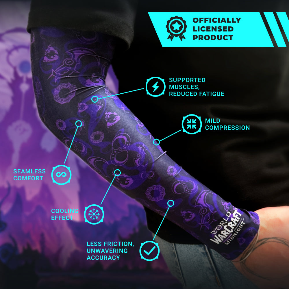 World of Warcraft Midnight – Gaming Arm Sleeve Limited Edition – Black&Purple, M