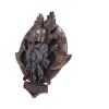 Bronze For Valhalla Viking Axe Hammer Raven Wall Plaque