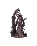 Bronze Wizard Merlin Figurine Arthurian Magic Sorcerer Ornament