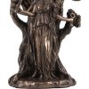 Triple Moon Goddess Hecate Bronze Figurine 18.5cm