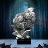 Natural Emotion - Kiss Silver Statue 37cm