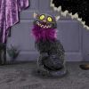 Furgus Black Cat Feather Boa Figurine 19.5cm