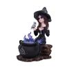 Alvina Witch Figurine with Owl and Cauldron