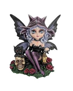 Summer Fae Fairy Figurine with Butterflies and Flowers