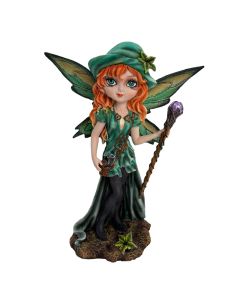 Summer Fae Fairy Figurine with Butterflies and Flowers