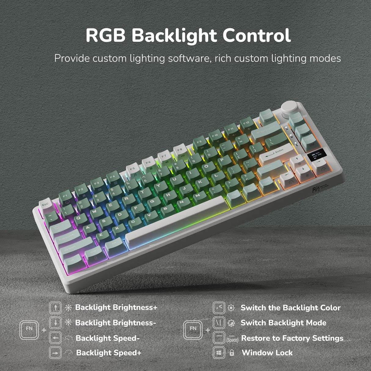 Royal Kludge M75 OLED 81K Phantom - RGB ANSI (ENG) wireless