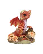 Carnation Flower Dragon Figurine