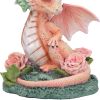 Carnation Flower Dragon Figurine