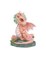 Blue Poppy Flower Dragon Figurine
