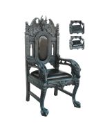 Black Skull Full Size Throne 127cm