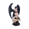 Riven – Gothic Winged Figurine on Skull Base