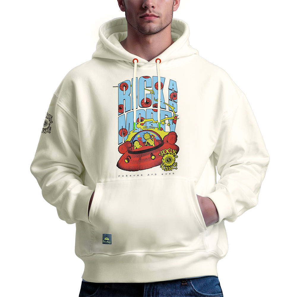 Rick and Morty hoodie off-white, M
