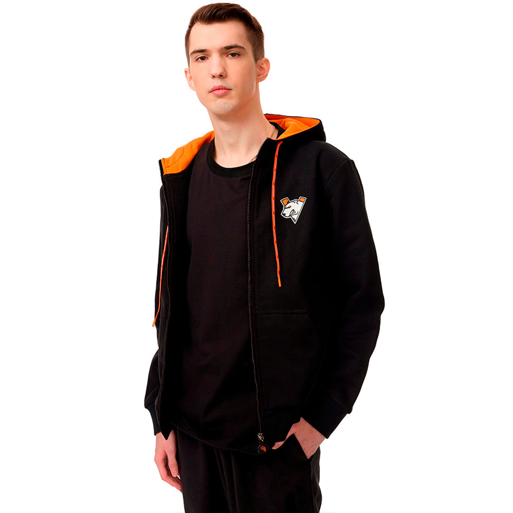 Virtus.pro basic collection zip hoodie black, XXL