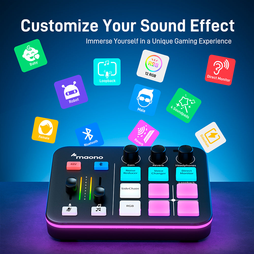 MAONO Maonocaster G1 NEO Audio Mixer For Game Streamer