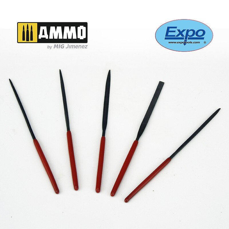 5 pcs Steel Mini Needle Files in Wallet