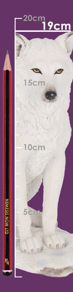 White Ghost Wolf Figurine Ornament