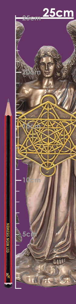 Bronzed Flower Of Life Metatron Archangel Figure 26cm