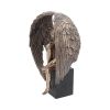 Bronzed Religious Contemplative Angel's Reflection Figurine26cm