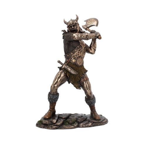 Berserker bronze Viking medium warrior figurine with axe