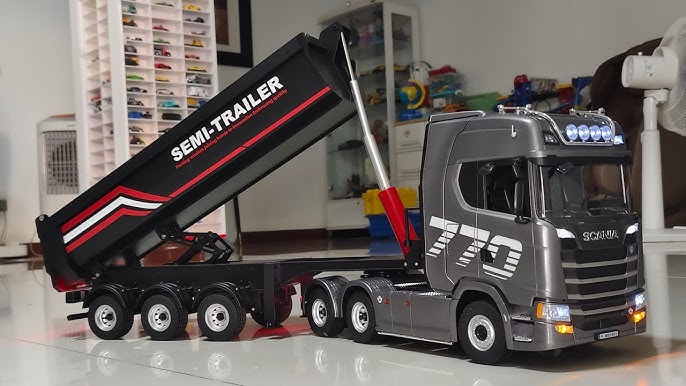 Huina 1509 1/18 RC Dumper Trailer – Fjernstyret Tiptrailer til Lastbil