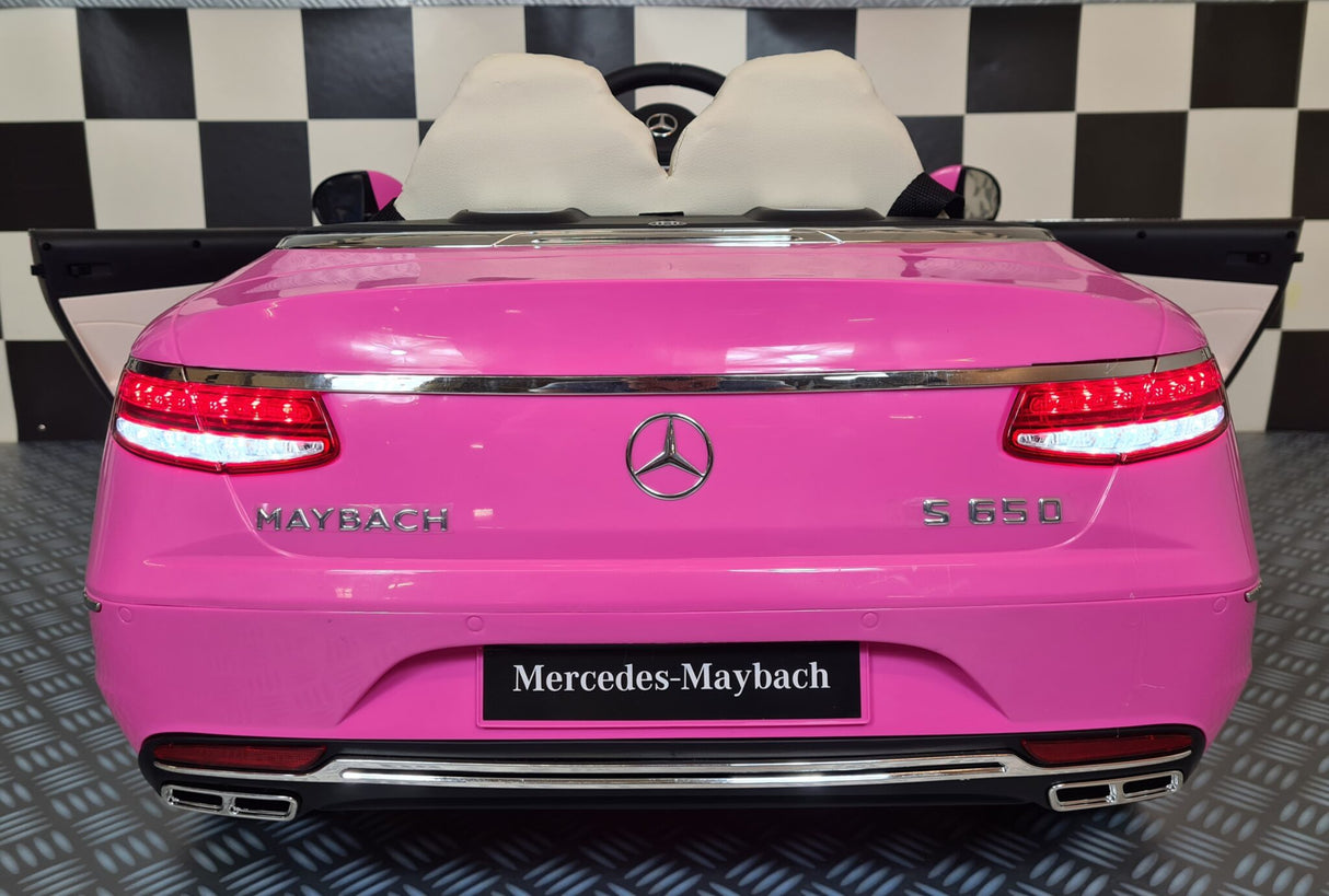 Mercedes-Benz Maybach S650 12V elbil för barn – 1 person, rosa