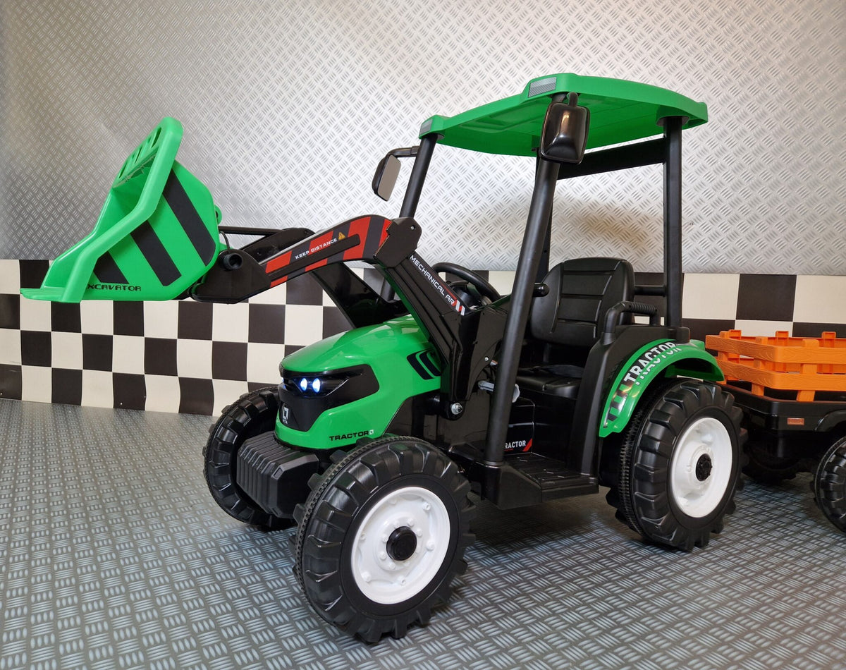 Barntraktor 24V med släp
