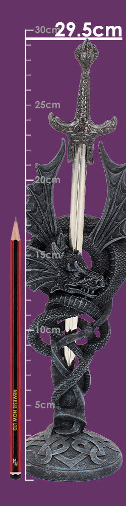 Celtic Realm Letter Opener Black Dragon Sword
