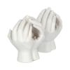 Set of Two Small Shelter 7cm Baby in Cradled Hands Figurines