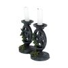 Pair of Aged Ivy Pentagram Candlesticks Gothic Candle Holders