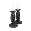 Pair of Aged Ivy Pentagram Candlesticks Gothic Candle Holders