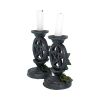 Pair of Aged Ivy Pentagram Candlesticks Gothic Candle Holders