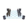 Raised Fantasy Kingdom Of The Dragon Chess Set With Corner Towers 43cm