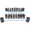 Raised Fantasy Kingdom Of The Dragon Chess Set With Corner Towers 43cm