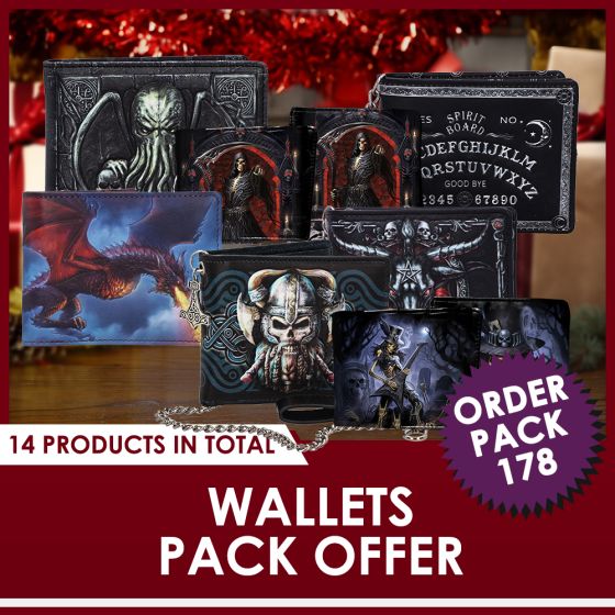 Nemesis Now Danegeld Viking Wallet with Decorative Chain Black 11cm