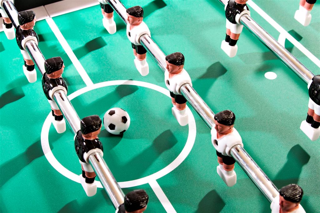 Stanlord Pompeji Bordsfotboll med teleskopstänger