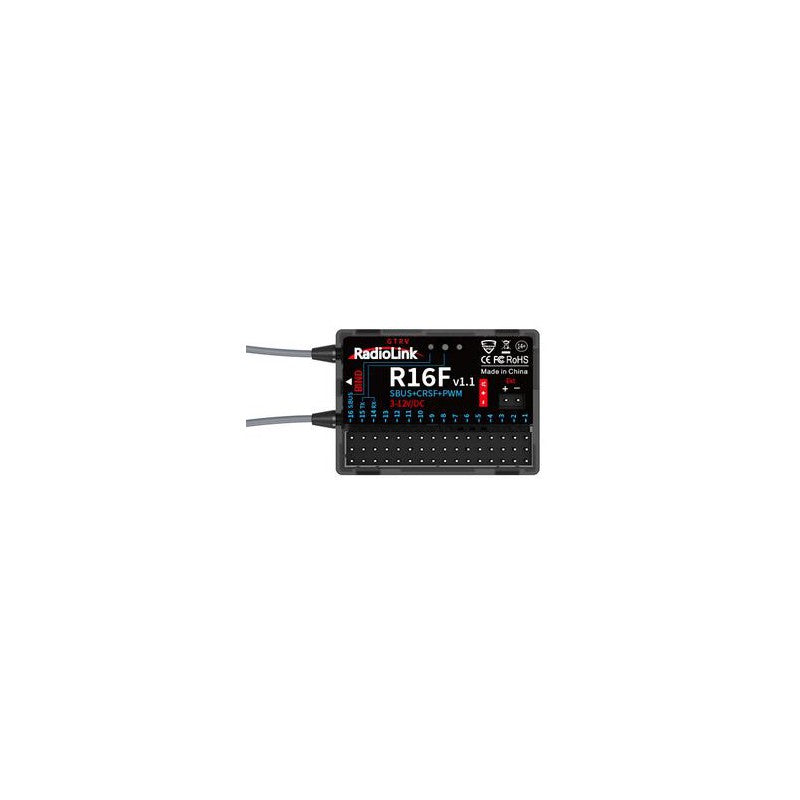 R16F 2.4Ghz 16Ch Receiver with 2-way telemetry for T12D & T16D