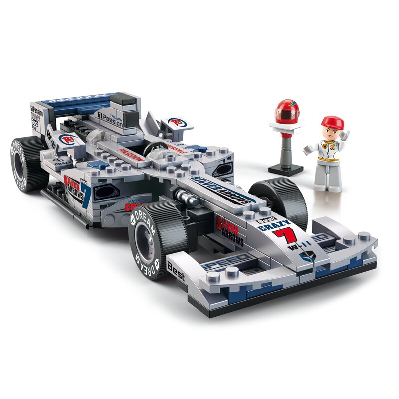 Racing Team Race Car Silver