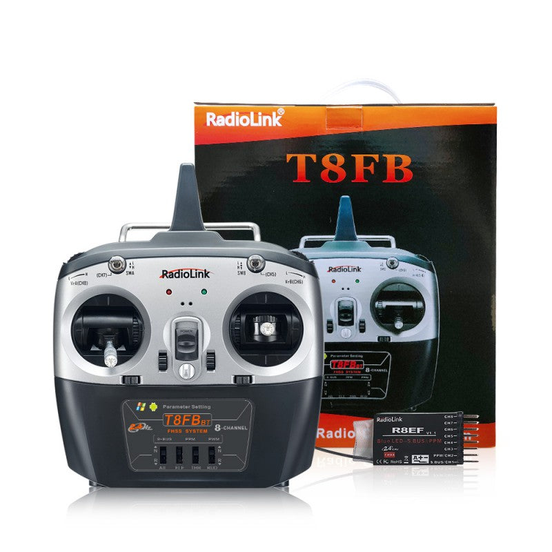 T8FB 8-Channels radio with Bluetooth (Mode 1) with R8EF Receiver