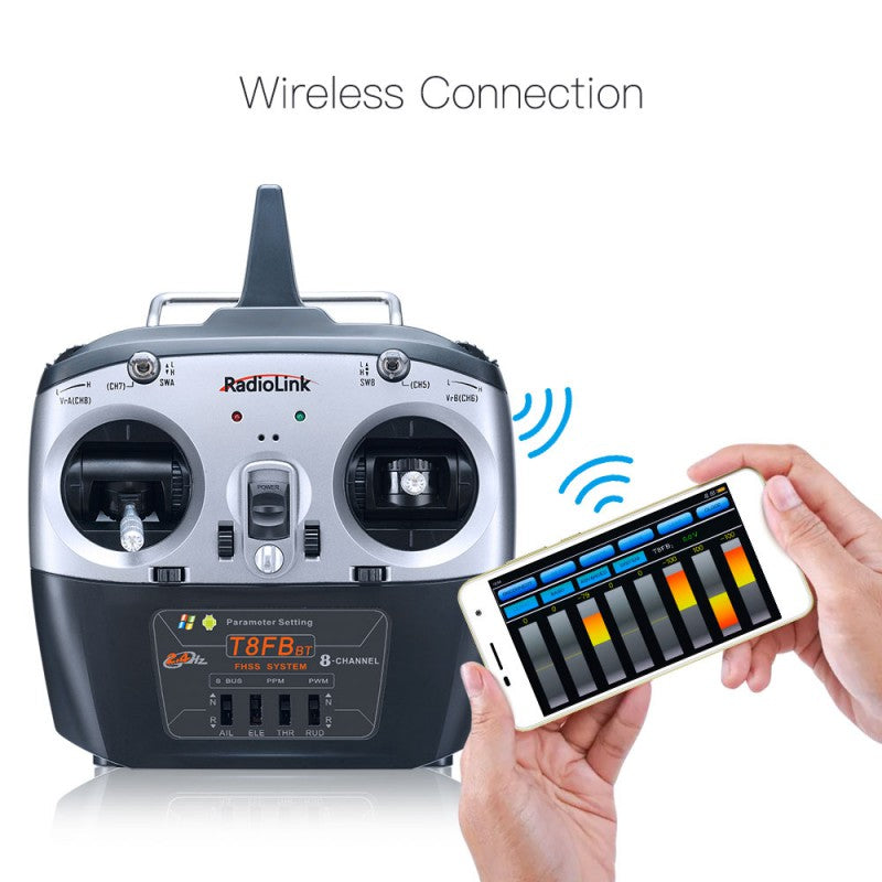 T8FB 8-Channels radio with Bluetooth (Mode 1) with R8EF Receiver