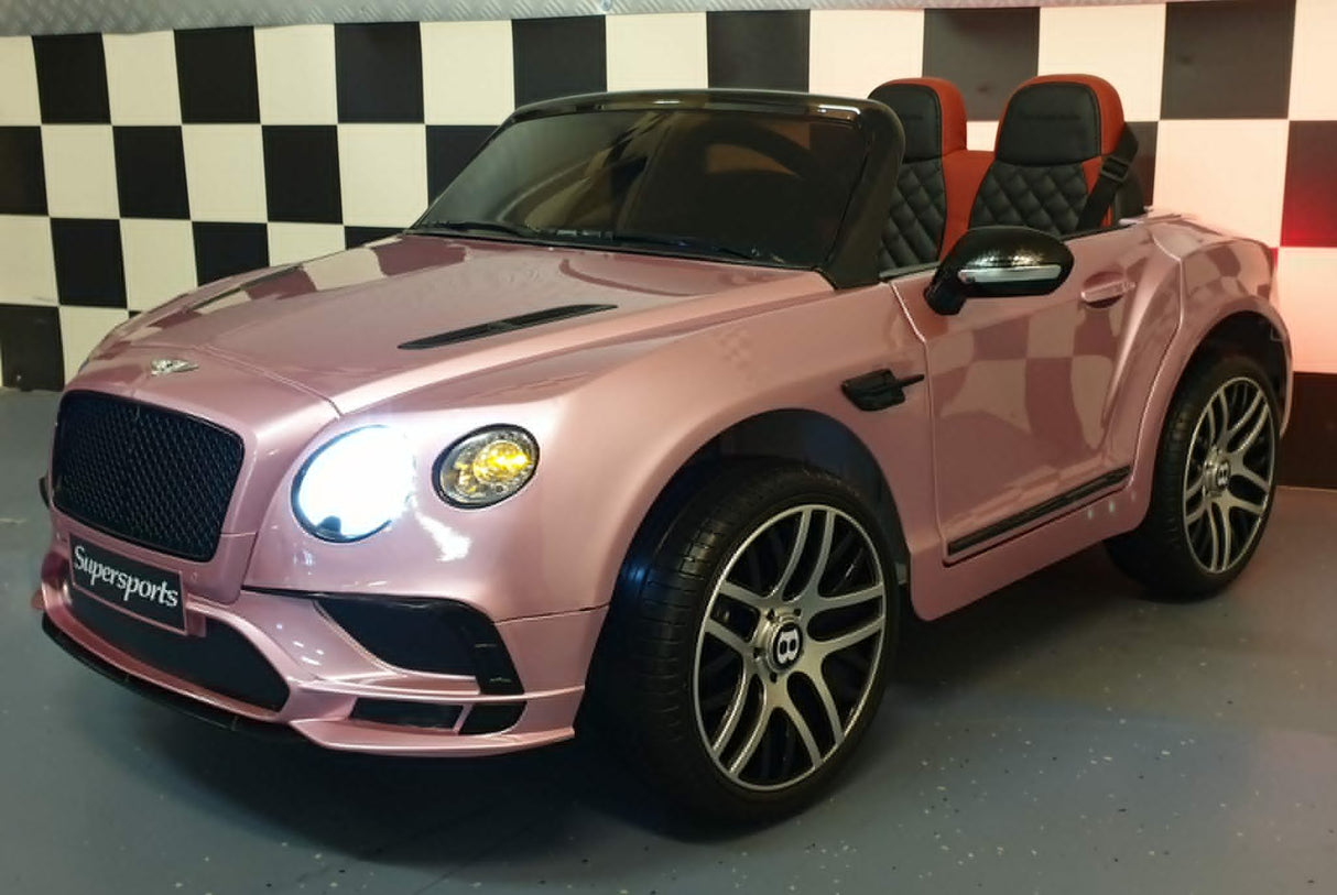 Bentley Continental 12V elbil til børn – 1 person, metallic pink