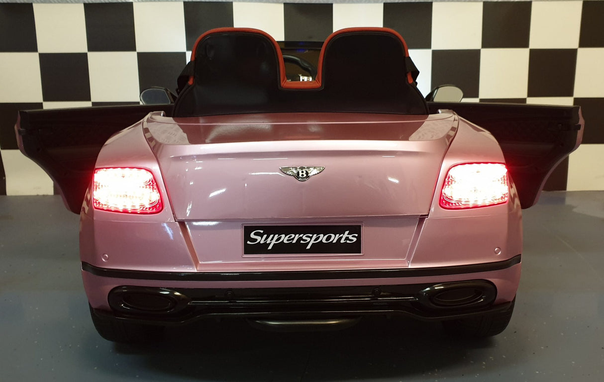 Batteri legetøjsbil Bentley Continental metallic pink