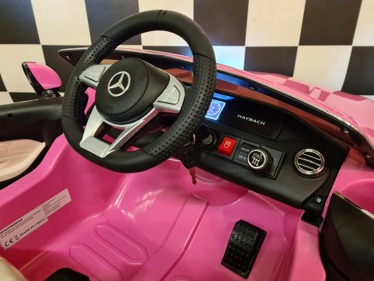 Mercedes-Benz Maybach S650 12V elbil för barn – 1 person, rosa