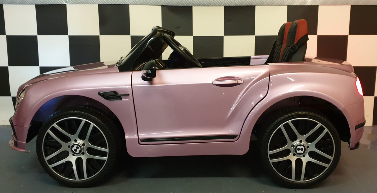 Batteri legetøjsbil Bentley Continental metallic pink