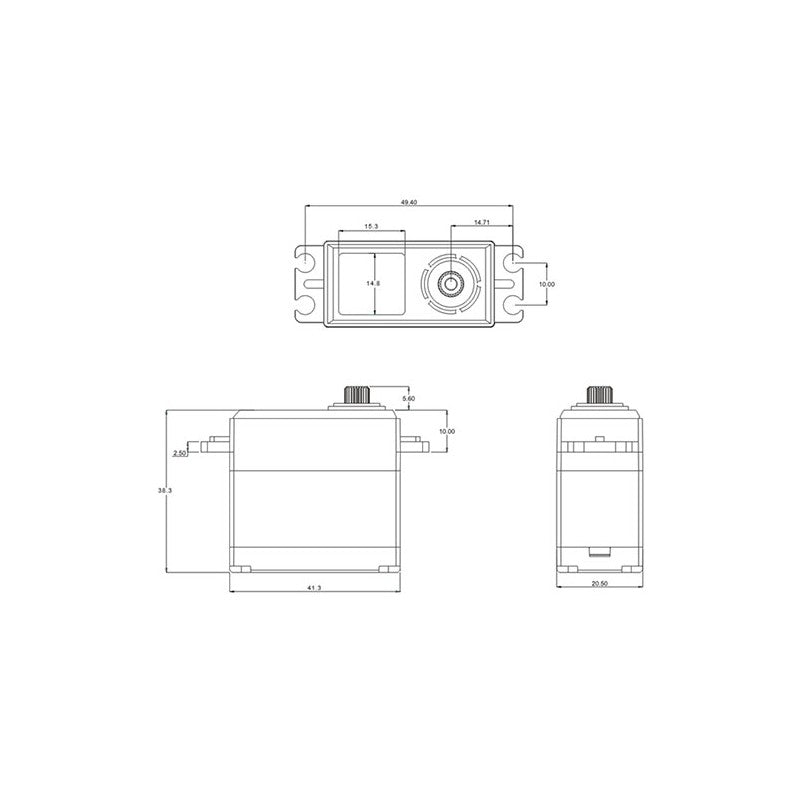 Servo Coreless HV High torque 32.0kg/0.15sec @7.4V