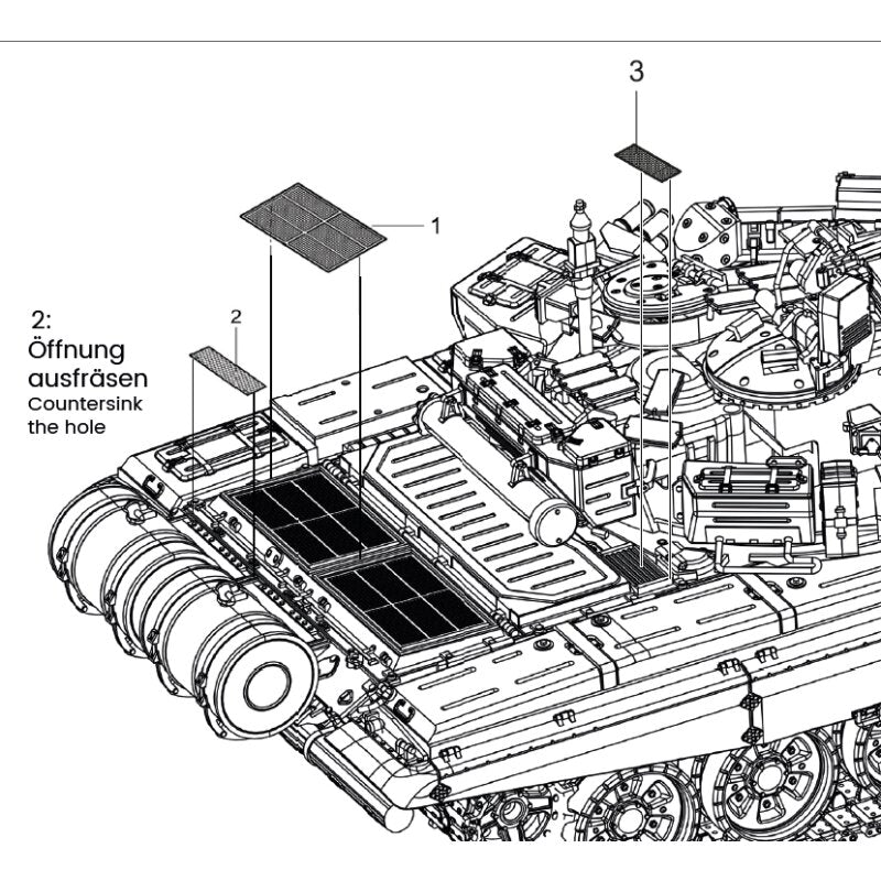 T-72 / T-90 brass protective grille