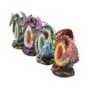 Geode Keepers set of 4 light-up dragon crystal figurines