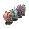 Geode Keepers set of 4 light-up dragon crystal figurines
