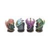 Geode Keepers set of 4 light-up dragon crystal figurines