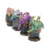 Geode Keepers set of 4 light-up dragon crystal figurines